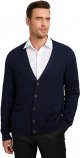 Men's Wool Blended Cardigan Sweaters V Neck Button Down Cardigans with Pockets