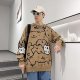 Autumn Cotton Anime Sweaters Men Vintage  Streetwear Cute Cat Cartoon Pullover Men Clothing